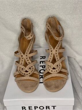 Report Tan Suede Heels